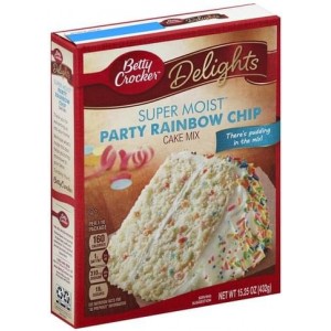 Betty Crocker Delights Super Moist Party Rainbow Chip Cake Mix