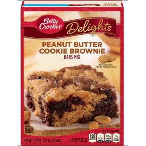 Betty Crocker Delights Peanut Butter Cookie Brownie Bars Mix