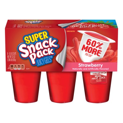 Snack Pack Strawberry Gels