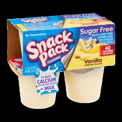 Snack Pack Pudding Sugar Free Vanilla