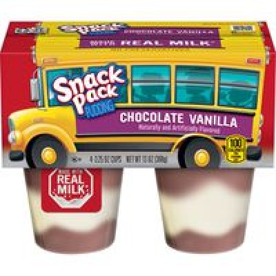 Snack Pack Pudding Triples Chocolate Vanilla