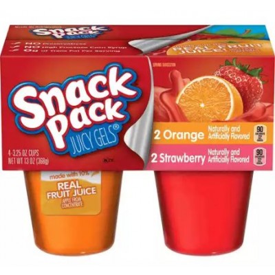 Snack Pack Juicy Gels Strawberry And Orange