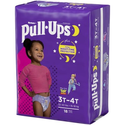 Huggies Pull-Ups Night-Time Protection Jumbo Girls 3T-4T