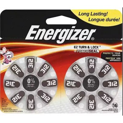 Energizer Hearing Aid Batteries - Az312dp16