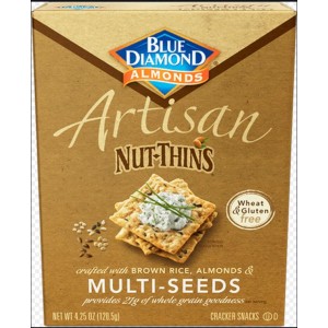 Blue Diamond Almonds Artisan Nut-Thins - Multi-Seeds Cracker Snacks