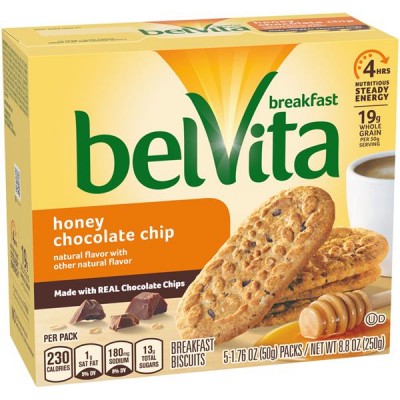 Belvita Honey Chocolate Chip Breakfast Biscuits - 5 ct