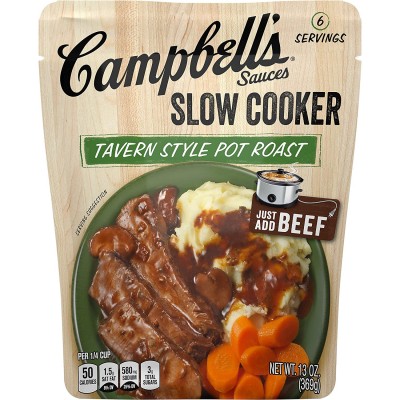 Campbell'sÂ® Slow Cooker Sauces Tavern Style Pot Roast