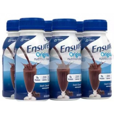 Ensure Original Nutrition Shake Dark Chocolate - 6 pk