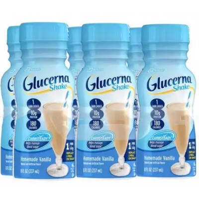 Glucerna Diabetes Nutritional Shake Homemade Vanilla - 6 pk