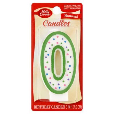 Betty Crocker Candle - Numeral 0