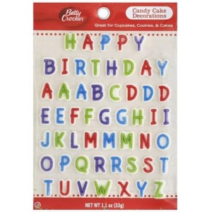 Betty Crocker Happy Birthday Alphabet Candy Card