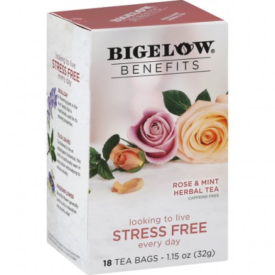 Bigelow Benefits Stress Free Rose & Mint Herbal Tea