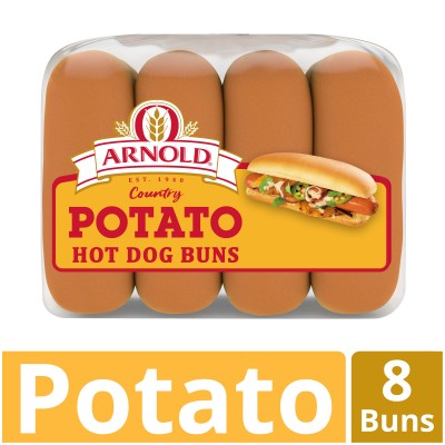 Arnold Country Potato Hot Dog Buns, 8 Buns, 16 oz