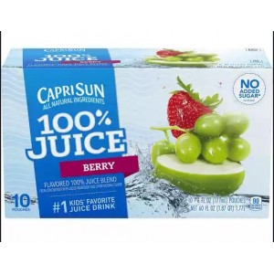 Capri Sun Berry 100% Juice Blend - 10 Pouches