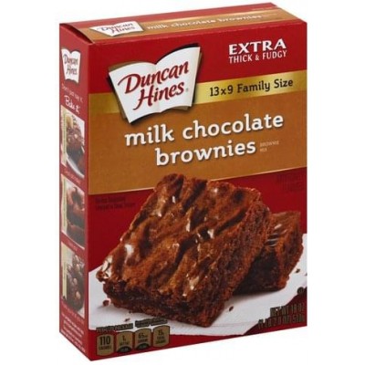 Duncan Hines Premium Milk Chocolate Brownie Mix Family-Style