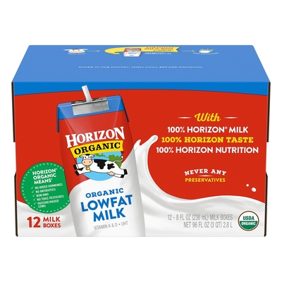 Horizon Organic Lowfat Milk - 12 Pack