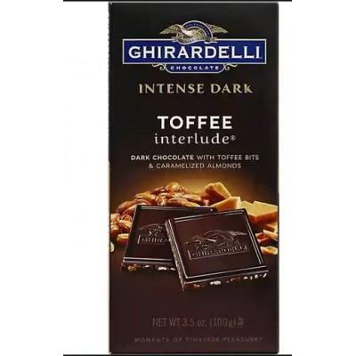 Ghirardelli Chocolate Intense Dark Gourmet Bar - Toffee Interlude