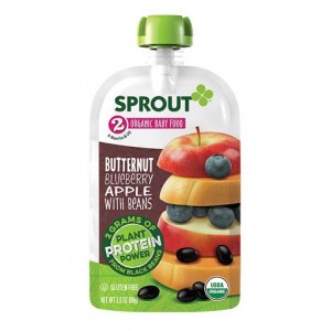 Sprout Organic Baby Food Stage 2 Butternut Blueberry Apple Beans