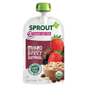 Sprout Organic Baby Food Stage 2, Mixed Berry Oatmeal