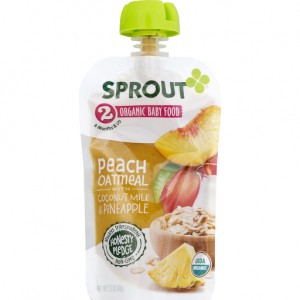 Sprout Organic Baby Food Peach, Oatmeal, Coconut Milk & Pineapple