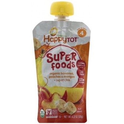 Happy Tot STG 4 Superfoods - Bananas Peaches & Mangos