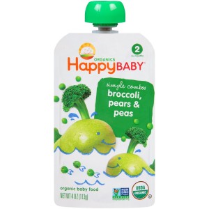 Happy Baby STG 2 Simple Combos Broccoli Pears & Peas