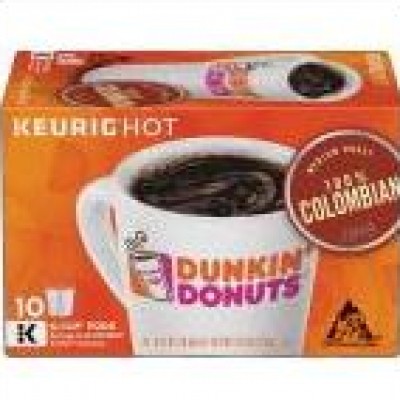 Dunkin' Donuts 100% Colombian K-Cup Coffee - 10 Pack