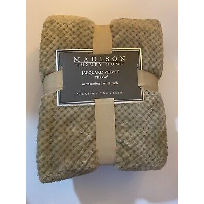 Madison Luxury Home Jacquard Velvet Throw